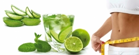 Zumo  de aloe vera para perder peso